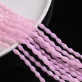 Faceted light pink rhombic glass beads for DIY necklaces and handmade bracelets - Medium / Jade Material Pink