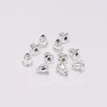 Silver bullet clutch earring backs replacements made of high polished stainless metal - 10000 Pcs/Pack / Silver