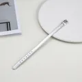 Silver snakeskin pattern PU leather 8mm adjustable wrist strap with metal buckle - Square Buckle / Silver