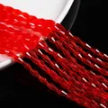 Faceted red crystal glass beads for DIY jewelry making in a rhombic shape string - Medium / Transparent Red