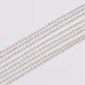 Sleek silver stainless steel bead chain necklace for versatile DIY jewelry making projects - Style 1 / Silver