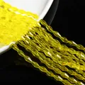 Strands of faceted yellow crystal glass beads in rhombic shape for DIY jewelry making - Medium / Transparent Yellow