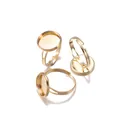 Close-up of three golden adjustable blank ring bases for DIY gemstone settings - 8mm (10pcs/pack) / KC Gold