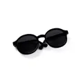 Classic black round doll glasses with glossy resin frame for fashion doll accessories - 1 Piece / Black Frame With Gray Lens (Small)