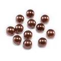 Glänzende dunkelbraune runde ABS-Kunstperlen für DIY-Schmuck und Bekleidungszubehör - Kaffee (3mm/400stk)