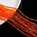 Faceted orange crystal glass rhombus beads for handmade jewelry DIY necklaces - Small / Transparent Orange