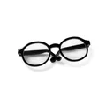 Classic black round frame glasses with transparent lenses for plush cotton dolls - 1 Piece / Black Frame With Clear Lens (Small)