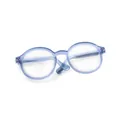 Translucent light blue round frame glasses for dolls with clear lenses and minimalist design - 1 Piece / Blue Frame With Clear Lens (Small)