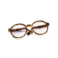 Fashionable tortoise shell round glasses frame for dolls with a glossy vintage finish - 1 Piece / Tortoiseshell Frame With Clear Lens (Small)