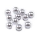 Perle d'imitazione in ABS grigio argento con lucentezza metallica per gioielli fai da te - Grigio Chiaro (6mm/100pz)