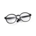 Classic round doll glasses in translucent dark grey finish with clear lenses - 1 Piece / Gray Frame With Clear Lens (Small)