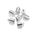 Set of seven polished silver metal end caps with closed rings for DIY jewelry making - 3mm (1000 Pieces/Pack) / Silver