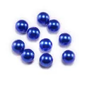 Dieci perle d'imitazione in ABS blu lucido per la creazione di gioielli fai-da-te - Blu (5mm/200pz)