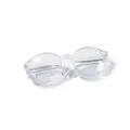 Minimalist clear round frame glasses for dolls featuring fully transparent resin design - 1 Piece / Clear Frame With Clear Lens (Small)