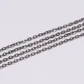 Detail of 2x3mm gunmetal interlocking cross chains for DIY jewelry making and pendants - Gun Black