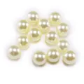 Perle d'imitazione rotonde in ABS color crema lucido per la creazione di gioielli - Giallo Chiaro (3mm/400pz)