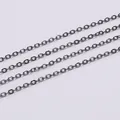 Gunmetal grey oval link O-chain DIY jewelry accessory in polished metal finish - Gun Black