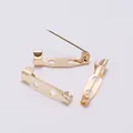 Lot de 3 broches de sécurité dorées avec deux trous pour la création de bijoux DIY - Or KC