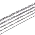 Polished stainless steel Rolo O-chains in five various sizes for DIY jewelry making - 1.2mm (5m/Pack) / Steel
