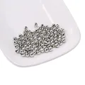Gepolijste zilveren metalen ronde spacer kralen voor DIY sieraden maken in bulk - 2mm (500 stuks/verpakking) / Rhodium