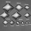 Cabujones cuadrados de cristal transparente en varios tamaños para creación de joyas DIY - 6mm (50 Unidades/Paquete) / Transparente