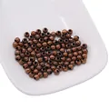 Perline rotonde in metallo bronzo antico per creazione gioielli fai da te in vassoio - Rame rosso antico