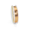 Detailed view of 0.3mm gold jewelry copper wire on a professional white spool - Diameter 0.4mm (Length 9m) / KC Gold