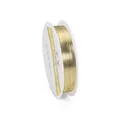 Close-up of 0.3mm golden jewelry copper wire on a white spool for DIY jewelry making - Diameter 0.4mm (Length 9m) / Light gold