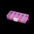 Scatola portaoggetti rosa traslucida con 10 scomparti, fibbia e foro per appendere - Multi-scomparto / Rosa