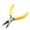 DIY jewelry making plier with yellow anti-slip handle and precise metal tips for crafts - Short Round Nose Pliers