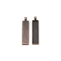Base per ciondolo rettangolare 10x50mm in bronzo antico per gioielli fai-da-te - Diametro Interno 10*50mm / Rame rosso antico