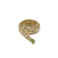 Roll of glittering gold resin rhinestone ribbon for wedding dresses and DIY crafts - Narrow Style (AC0433) / Gold