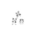 Copriperle a quattro petali in metallo argentato per accessori per gioielli fai-da-te - 15*8mm (50 Pezzi/Confezione) / Argento