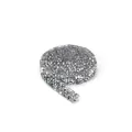 Sparkling silver rhinestone ribbon roll for DIY wedding dress and accessory decoration - Narrow Style (AC0433) / Silver