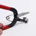 Specialized jewelry making pliers with red non-slip handle and spherical cup jaw detail - Crimping Pliers