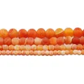 Orange dragon vein agate round loose beads set for DIY jewelry making in multiple sizes - 4mm [92 Beads Per Strand] / Orange