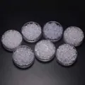 7-pack set of clear silicone and plastic earring back stoppers in round storage boxes - Small Bullet Style