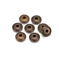 Macro shot of 8mm bronze metal disc spacer beads for DIY jewelry making jewelry - Antique Bronze / 6mm (200 Pcs/Pack)