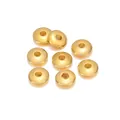 Detail shot of 8mm gold polished round spacer beads for DIY jewelry making sets - Gold