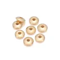 Set of 8 gold electroplated 8mm flat round CCB spacer beads for DIY jewelry making - KC Gold