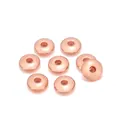 DIY rose gold 8mm round spacer beads for jewelry making with polished metal finish - Rose Gold / 6mm (200 Pcs/Pack)