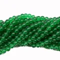 Polierte durchscheinende grüne Chalcedon-Rundperlen für DIY handgemachte Armbänder - Mini