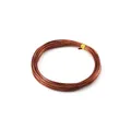 Copper-colored aluminum wire for DIY jewelry making, perfectly coiled on white background - 0.6mm (10 Meters/Pack) / Coffee