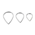 Trois tailles de pendentifs goutte en acier inoxydable mat pour bijoux DIY - 11*16mm (Lot de 20) / Acier