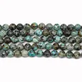 Natural African turquoise loose round beads for handmade jewelry DIY bracelets - 4mm