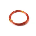 Orange craft aluminum wire roll for DIY jewelry making and artistic handicraft projects - Dark Red