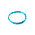Bright blue craft aluminum wire coil with metallic finish for jewelry making DIY - Teal