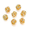 Gouden strass tussenkralen voor doe-het-zelf sieraden maken met fonkelende kristallen - 6mm (30 Stuks/Verpakking) / Goud