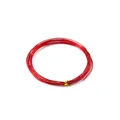 Single roll of bright metallic red aluminum craft wire for DIY jewelry making projects - Red