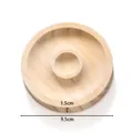 Rundes Holz-Perlenbrett mit 9,5 cm Durchmesser für Schmuckherstellung und Design - Rundes Holztablett